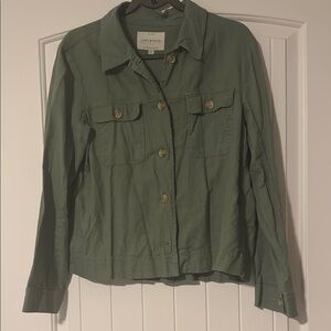 Lucky Brand Green Utility Shirt with Collared Neckline